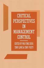 Critical Perspectives in Management Control