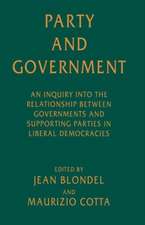 Party and Government: An Inquiry into the Relationship between Governments and Supporting Parties in Liberal Democracies