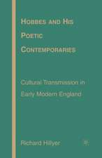 Hobbes and His Poetic Contemporaries: Cultural Transmission in Early Modern England