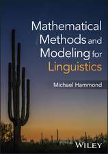 Mathematical Methods for Linguistics