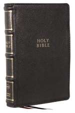 NKJV, Compact Center-Column Reference Bible, Black Genuine Leather, Red Letter, Comfort Print (Thumb Indexed)