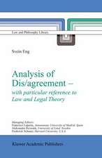 Analysis of Dis/agreement - with particular reference to Law and Legal Theory