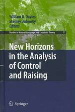 New Horizons in the Analysis of Control and Raising