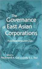 The Governance of East Asian Corporations