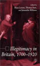 Illegitimacy in Britain, 1700-1920