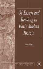 Of Essays and Reading in Early Modern Britain