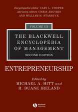 The Blackwell Encyclopedia of Management – Entrepeneurship V 3 2e