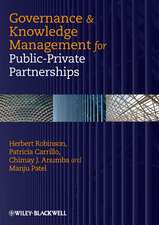 Governance & Knowledge Management for Public–Private Partnerships