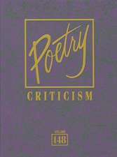 Poetry Criticism, Volume 148