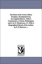 The Book of the Twelve Minor Prophets, Translated from the Original Hebrew. with a Commentary, Critical, Philological, and #, by E. Henderson, # #. Wi