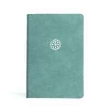 CSB Personal Size Giant Print Bible, Earthen Teal Leathertouch