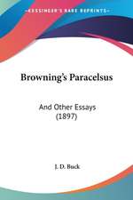 Browning's Paracelsus