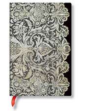 Paperblanks Ivory Veil Lace Allure Hardcover Mini Lined Elastic Band Closure 176 Pg 85 GSM