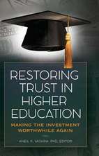 Restoring Trust In Higher Education