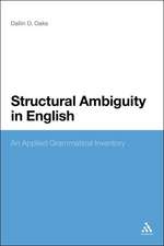 Structural Ambiguity in English: An Applied Grammatical Inventory