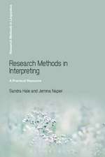 Research Methods in Interpreting: A Practical Resource