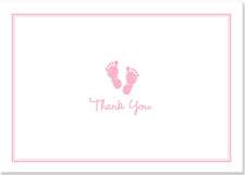 Baby Steps Pink Thank You Notes (Stationery, Note Cards, Boxed Cards)