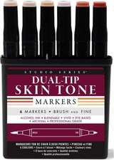 Studio Series Dual Tip Alcohol Marker Set - Skin Tones (6 Markers)