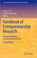 Handbook of Entrepreneurship Research: An Interdisciplinary Survey and Introduction