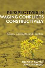 Perspectives in Waging Conflicts Constructively: Cases, Concepts, and Practice