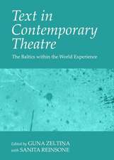 Text in Contemporary Theatre