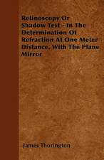 Retinoscopy Or Shadow Test - In The Determination Of Refraction At One Meter Distance, With The Plane Mirror