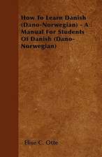 How To Learn Danish (Dano-Norwegian) - A Manual For Students Of Danish (Dano-Norwegian)