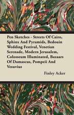 Pen Sketches - Streets Of Cairo, Sphinx And Pyramids, Bedouin Wedding Festival, Venetian Serenade, Modern Jerusalem, Colosseum Illuminated, Bazaars Of Damascus, Pompeii And Vesuvius