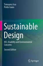 Sustainable Design: HCI, Usability and Environmental Concerns