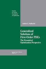 Generalized Solutions of First Order PDEs: The Dynamical Optimization Perspective