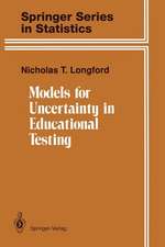 Models for Uncertainty in Educational Testing