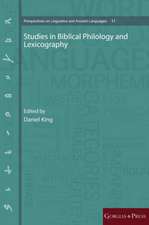 Studies in Biblical Philology and Lexicography