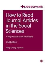 How to Read Journal Articles in the Social Sciences: A Very Practical Guide for Students