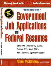 Government Job Applications and Federal Resumes