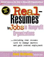 Real-Resumes for Jobs in Nonprofit Organizations