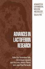 Advances in Lactoferrin Research