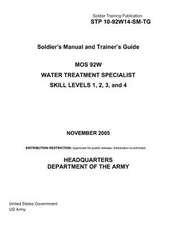 Soldier Training Publication Stp 10-92w14-SM-Tg Soldier's Manual and Trainer's Guide Mos 92w Water Treatment Specialist Skill Levels 1, 2, 3, and 4 No