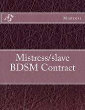 Mistress/Slave Bdsm Contract