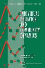 Individual Behavior and Community Dynamics