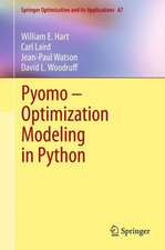 Hart, W: Pyomo - Optimization Modeling in Python