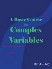 A Basic Course in Complex Variables