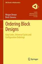 Ordering Block Designs