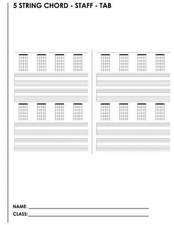 5 String Chord - Staff - Tab