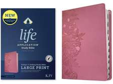 KJV Life Application Study Bible, Third Edition, Large Print (Leatherlike, Peony Pink, Indexed, Red Letter)