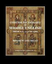 A Concise Dictionary of Middle English