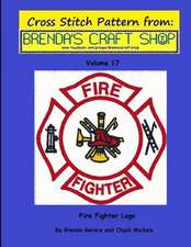 Fire Fighter LOGO - Cross Stitch Pattern from Brenda's Craft Shop - Volume 17