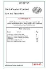 North Carolina Criminal Law and Procedure-Pamphlet 86