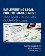 Implementing Legal Project Management