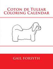 Coton de Tulear Coloring Calendar