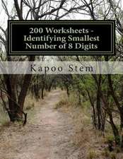 200 Worksheets - Identifying Smallest Number of 8 Digits